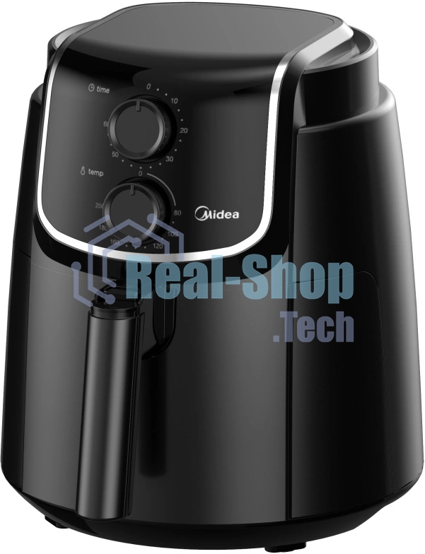 Аэрогриль Midea MAF-TN40D черный, 1500 Вт, 4 л, механическое управление, 1 программа