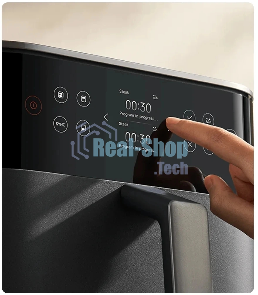 Аэрогриль Xiaomi Dual Zone Air Fryer 12L черный, 2800 Вт, 12 л, сенсор, 14 программ