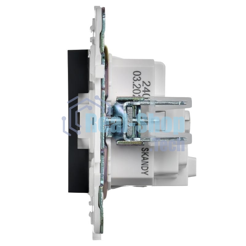 Розетка IEK SKANDY SK-R04G (SK-R14-16-K53) с заземлением, с защитными шторками 16А, графит