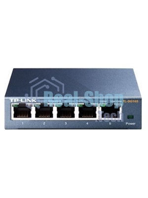 Коммутатор TP-Link SOHO TL-SG105 5-port Desktop Gigabit Switch, 5 10/100/1000M RJ45 ports, metal case