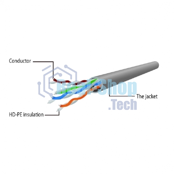 Патч-корд UTP Cablexpert cat.6, 3м, литой, многожильный, серый