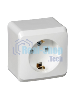 Розетка 1-м ОП Этюд 16А с заземл. белый SchE PA16-003B