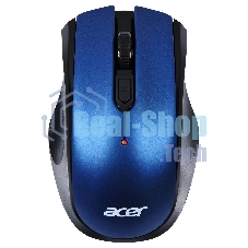 Мышь беспроводная Acer OMR031 черный/синий, 1600 dpi, радиоканал, USB, кнопки - 4