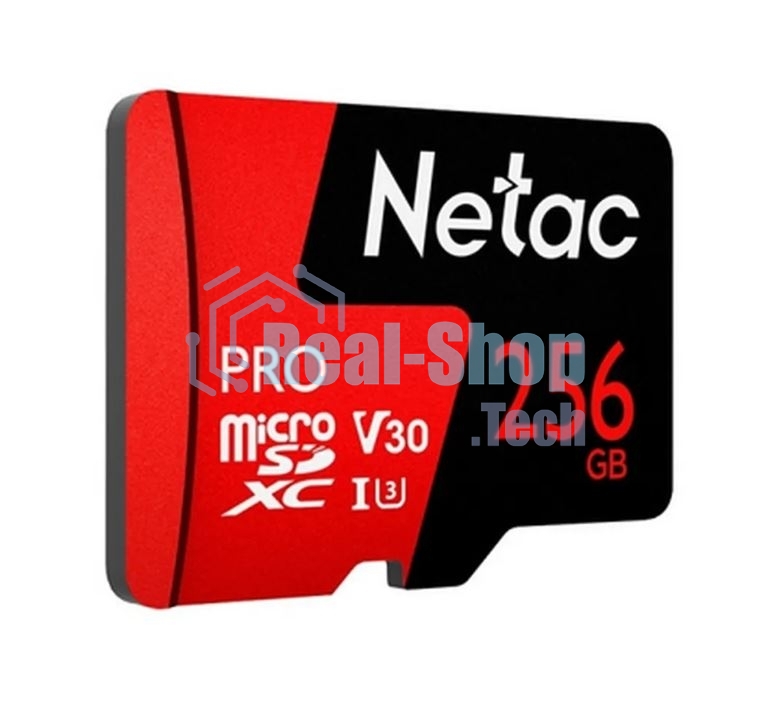 Флеш Карта MicroSD card Netac P500 Extreme Pro 256Gb, retail version w/SD adapter