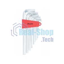 Набор ключей имбусовых Matrix HEX, 2–12 мм, CrV, 9 шт., удлиненные, сатин.