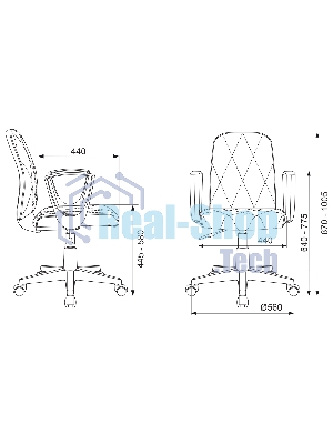 Кресло Бюрократ CH-327 черный, экокожа, 120 кг, механизм качания