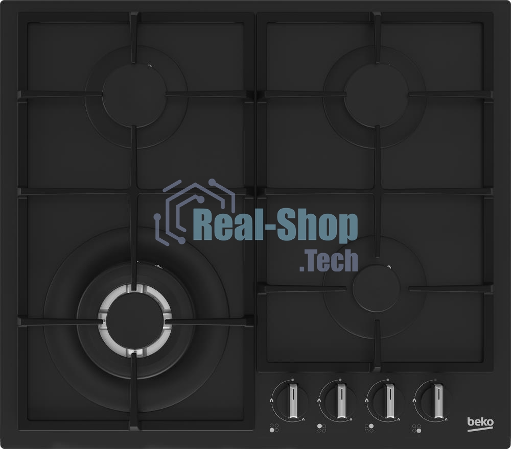 Встраиваемая газовая варочная поверхность Beko HIYG 64225 SBO, Черный