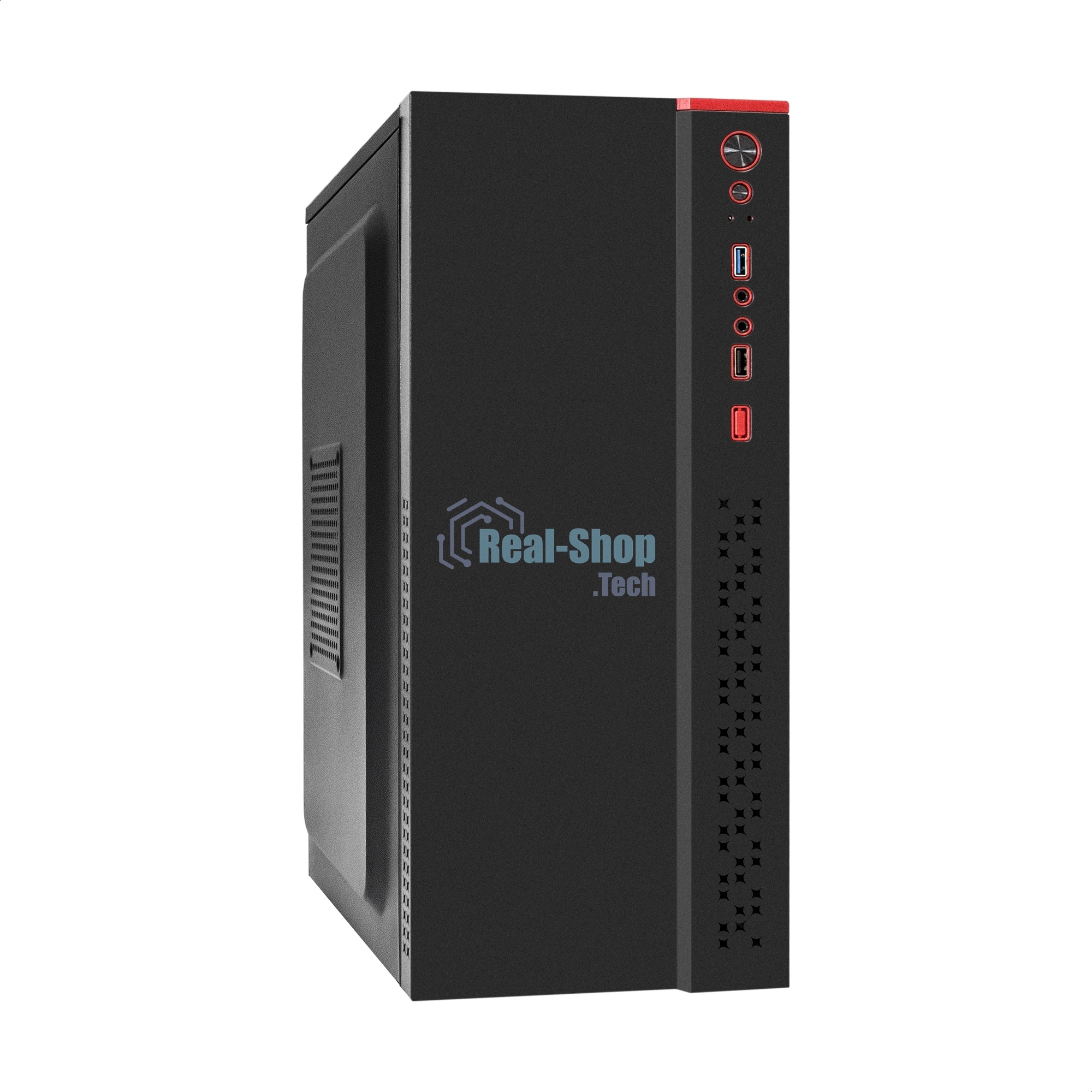 Компьютерный корпус Miditower ExeGate AA-443U-AA400 (ATX, AA400 8 см, 2*USB+1*USB 3.0+HD Audio, черный)