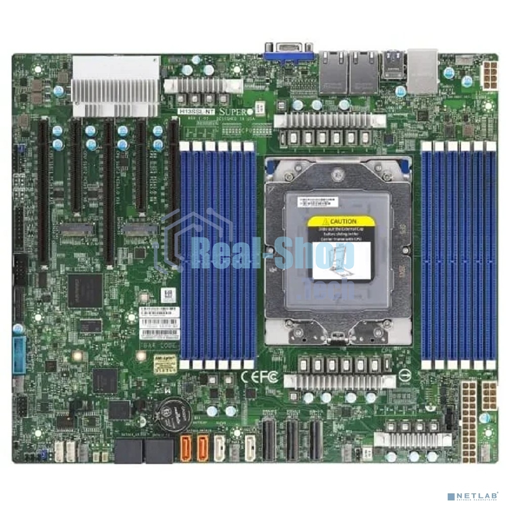 Материнская плата MB Supermicro H13SSL-NT, ATX, 1xSP5 9004 EPYC