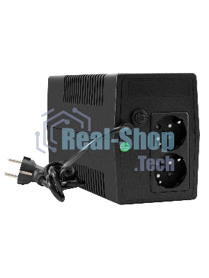 ИБП ExeGate Smart LB-600.LCD.AVR.2SH (600VA/360W, LCD, AVR, 2*Schuko, батарея 12V 7.2Ah, Black)