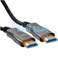 Кабель HDMI Wize AOC-8K-HM-HM-100M оптический,100 м, 8K/60HZ 4:4:4, v.2.1, ARC, 19M/19M, HDCP 2.2, Ethernet, черный, коробка