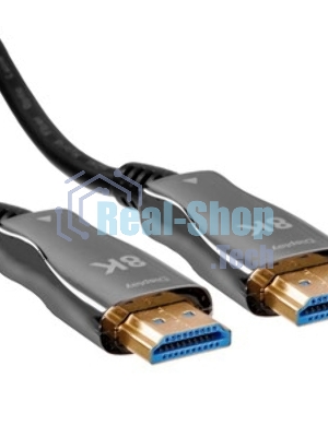 Кабель HDMI Wize AOC-8K-HM-HM-100M оптический,100 м, 8K/60HZ 4:4:4, v.2.1, ARC, 19M/19M, HDCP 2.2, Ethernet, черный, коробка