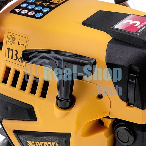 Пила цепная бензиновая Denzel DS-5218, шина 45 см, 52см3, 3 л.с., шаг 0,325, паз 1,5 мм, 72 зв