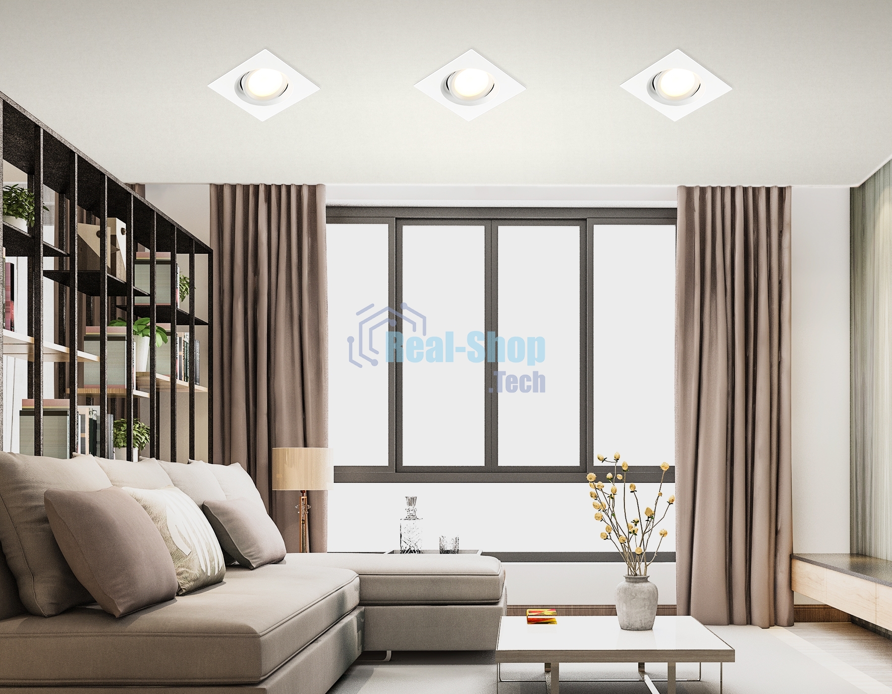 Светильник Ambrella light TN1143 WH белый IP44 GU5.3 95*95*38