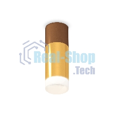 Светильник Ambrella Light XS6327062 PYG/SCF/FR золото желтое полированное/кофе песок/белый матовый MR16 GU5.3