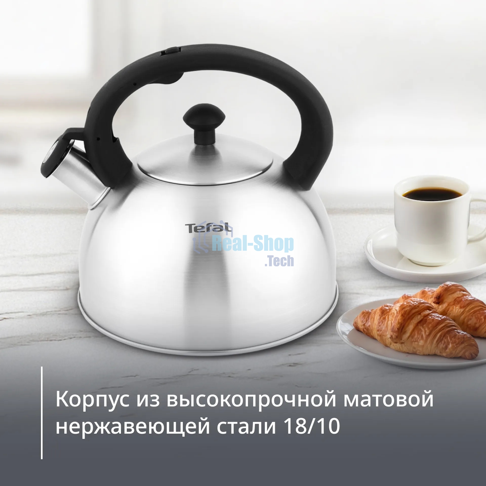 Чайник металлический со свистком Tefal N4210117 3110602015