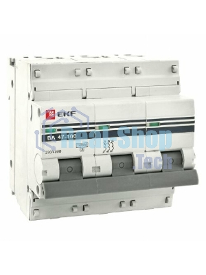 Выключатель автоматический EKF mcb47100-3-63C-pro 3P 63А (C) 10kA ВА 47-100 EKF PROxima