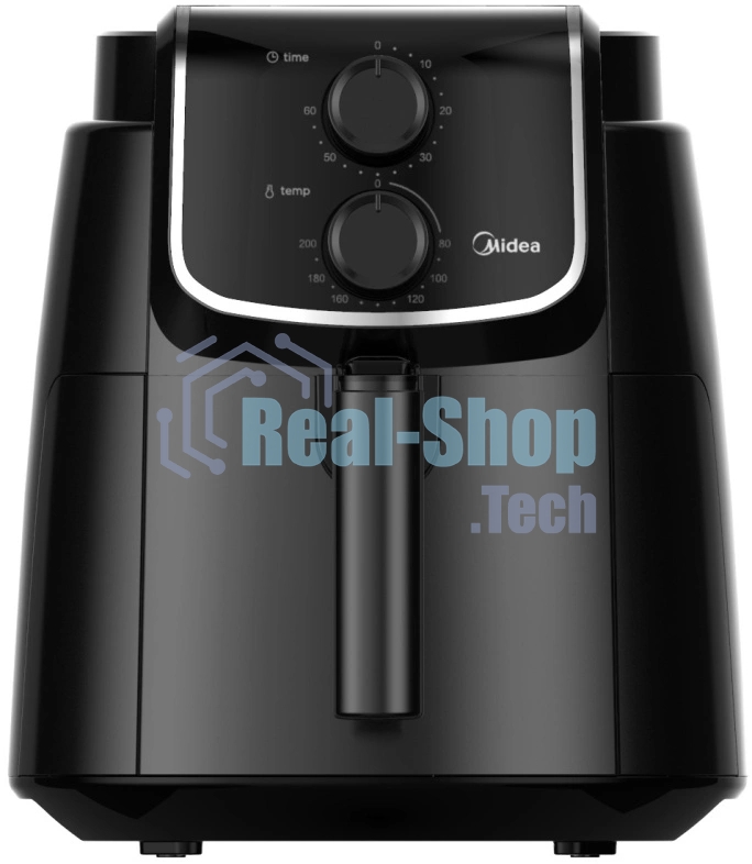 Аэрогриль Midea MAF-TN40D черный, 1500 Вт, 4 л, механическое управление, 1 программа