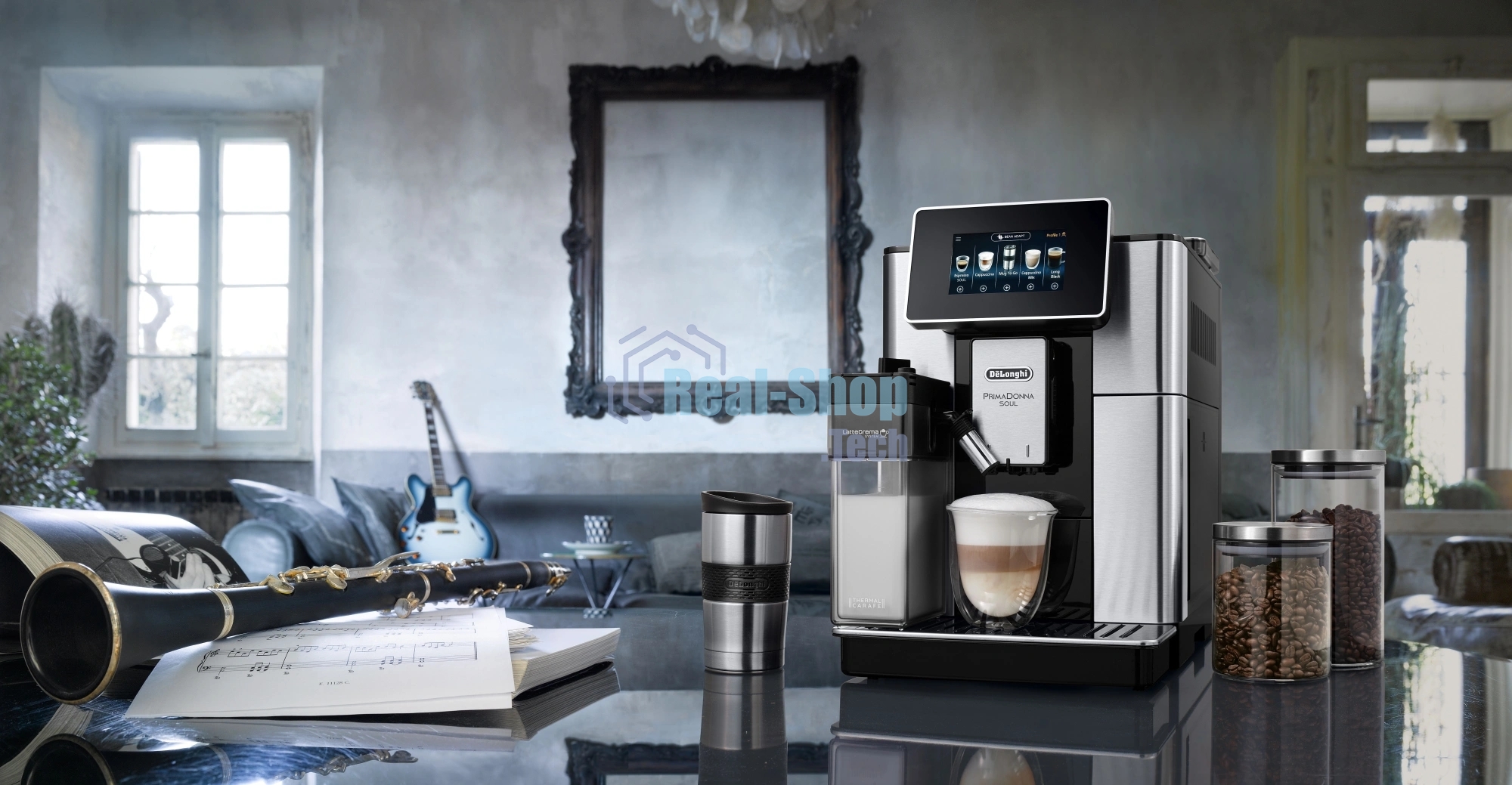 Кофемашина автоматическая DeLonghi ECAM610.74.MB черный/серебристый, исп. кофе - зерновой/молотый, 2.2 л, 1450 Вт, 19 Бар.