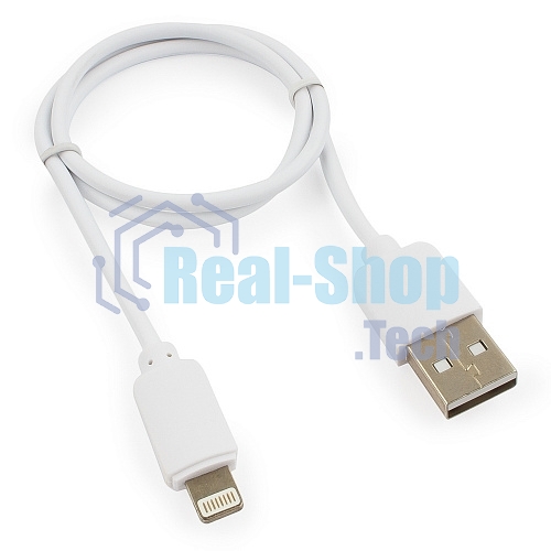 Кабель USB Гарнизон GCC-USB2-AP2-0.5M-W AM/Lightning, для iPhone5/6/7, IPod, IPad, 0.5м, белый, пакет