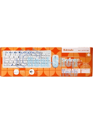Комплект клавиатура+мышь Defender Skyline 895 беспроводной, USB, 2000 DPI, белый
