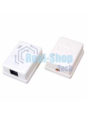 Розетка Rexant сетевая LAN, на стену, (1 гнездо 8Р8С (Rj-45), 5e кат)