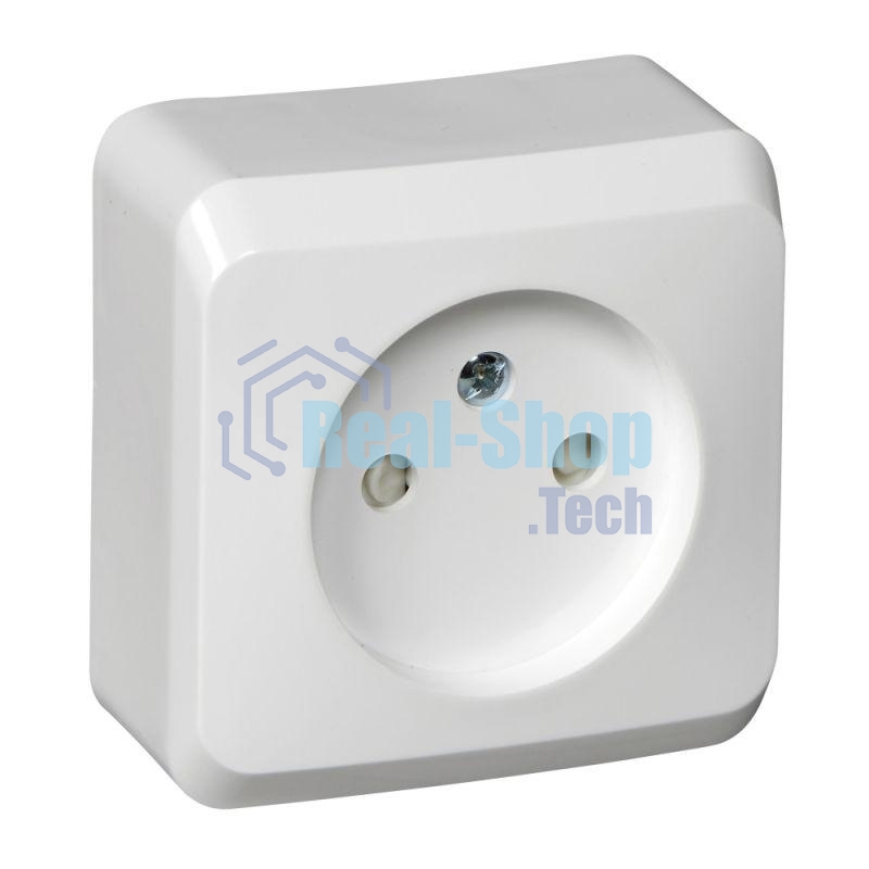 Розетка 1-м ОП Этюд 16А IP20 защ. шторки без заземл. белый SchE PA16-002B