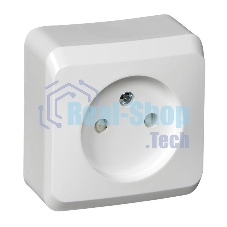 Розетка 1-м ОП Этюд 16А IP20 защ. шторки без заземл. белый SchE PA16-002B