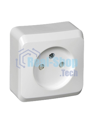 Розетка 1-м ОП Этюд 16А IP20 защ. шторки без заземл. белый SchE PA16-002B