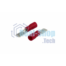 Клемма плоская Rexant изолированная штекер 4.8 мм 0.5-1.5 мм² (РПи-п 1.5-(4.8)/РПИп 1,25-5) красная