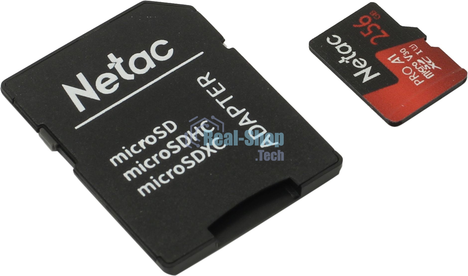 Флеш Карта MicroSD card Netac P500 Extreme Pro 256Gb, retail version w/SD adapter