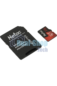 Флеш Карта MicroSD card Netac P500 Extreme Pro 256Gb, retail version w/SD adapter