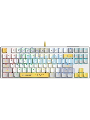 Клавиатура проводная A4Tech Bloody S87 Energy (S87 USB ENERGY WHITE) USB белый/желтый