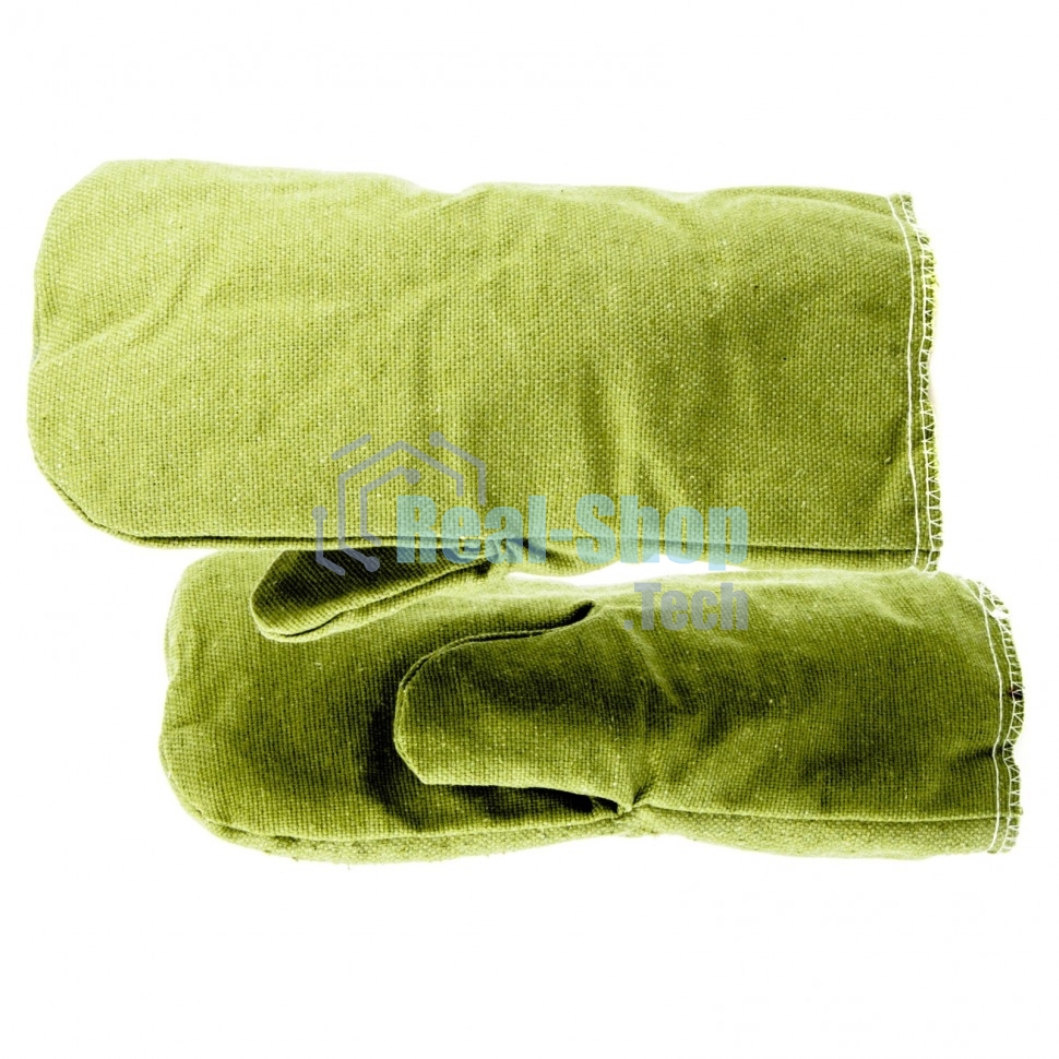 Рукавицы специальные двунитка Сибртех, огнеупорные, утепленные, ватин, 2 размер