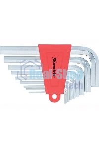 Набор ключей имбусовых Matrix HEX, 1,5–10 мм, CrV, 9 шт., короткие, сатин.