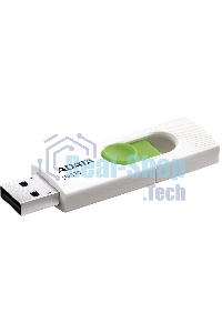 Флешка USB ADATA UV320 (AUV320-32G-RWHGN), 32Gb, USB 3.2, R/W 100/30, белый/зеленый