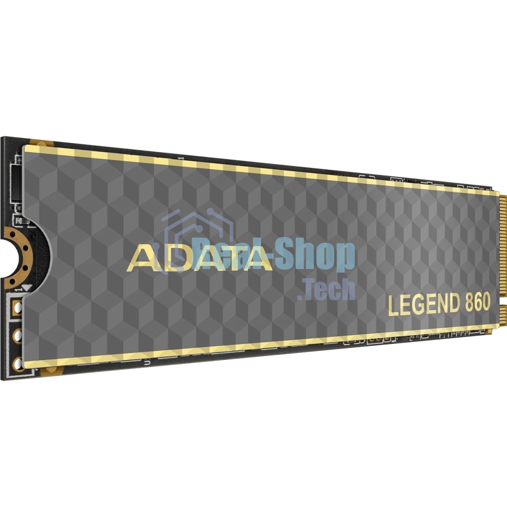 Накопитель SSD ADATA LEGEND 860, 2Tb, PCIe 4.0 x4, M.2 2280, NVMe, R/W 6000/5000, с радиатором