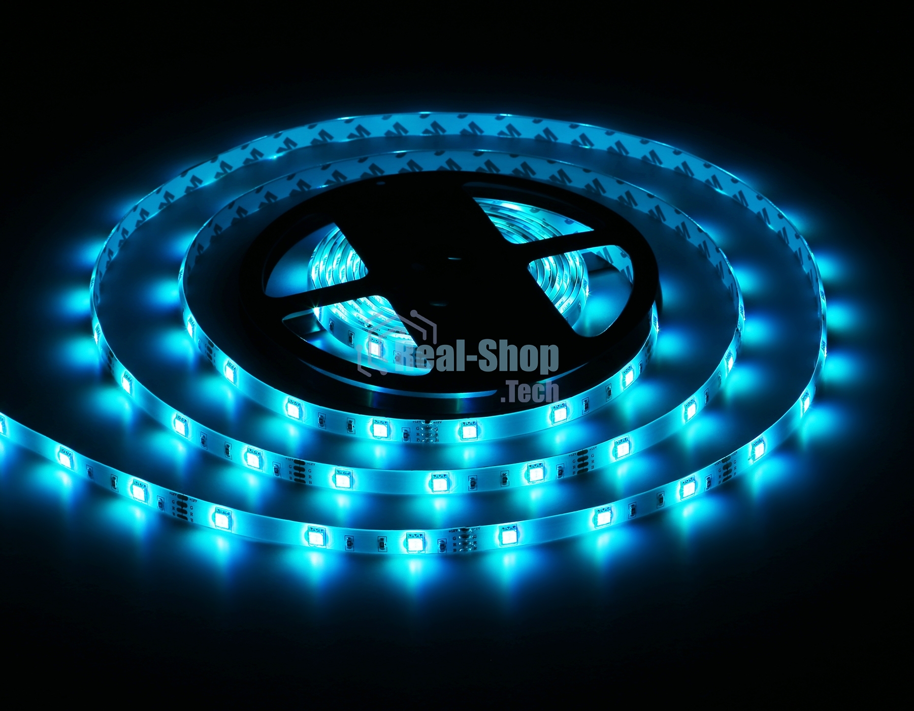 Светодиодная лента Ambrella light GS2301 5050 30Led/ 7.2W m/ 12V IP65 RGB/ 5000*10*2.87mm (4 конт.)