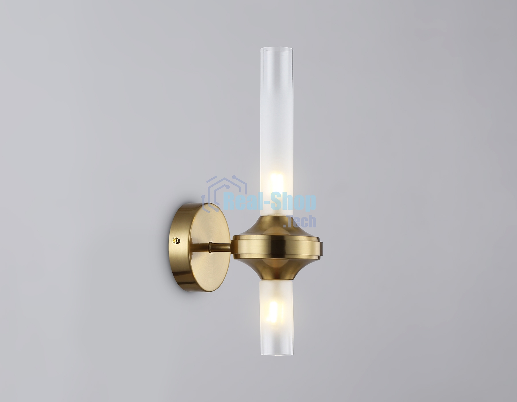 Настенный светильник Ambrella light LH55362/2 BS/CL латунь/прозрачный G9/2 max 30W 150*100*320