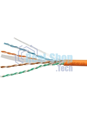 Кабель информационный Cabeus UTP-4P-CAT.6A-SOLID-LSZH-OR кат.6A U/UTP 4 пары LSZH внутренний 305м оранжевый