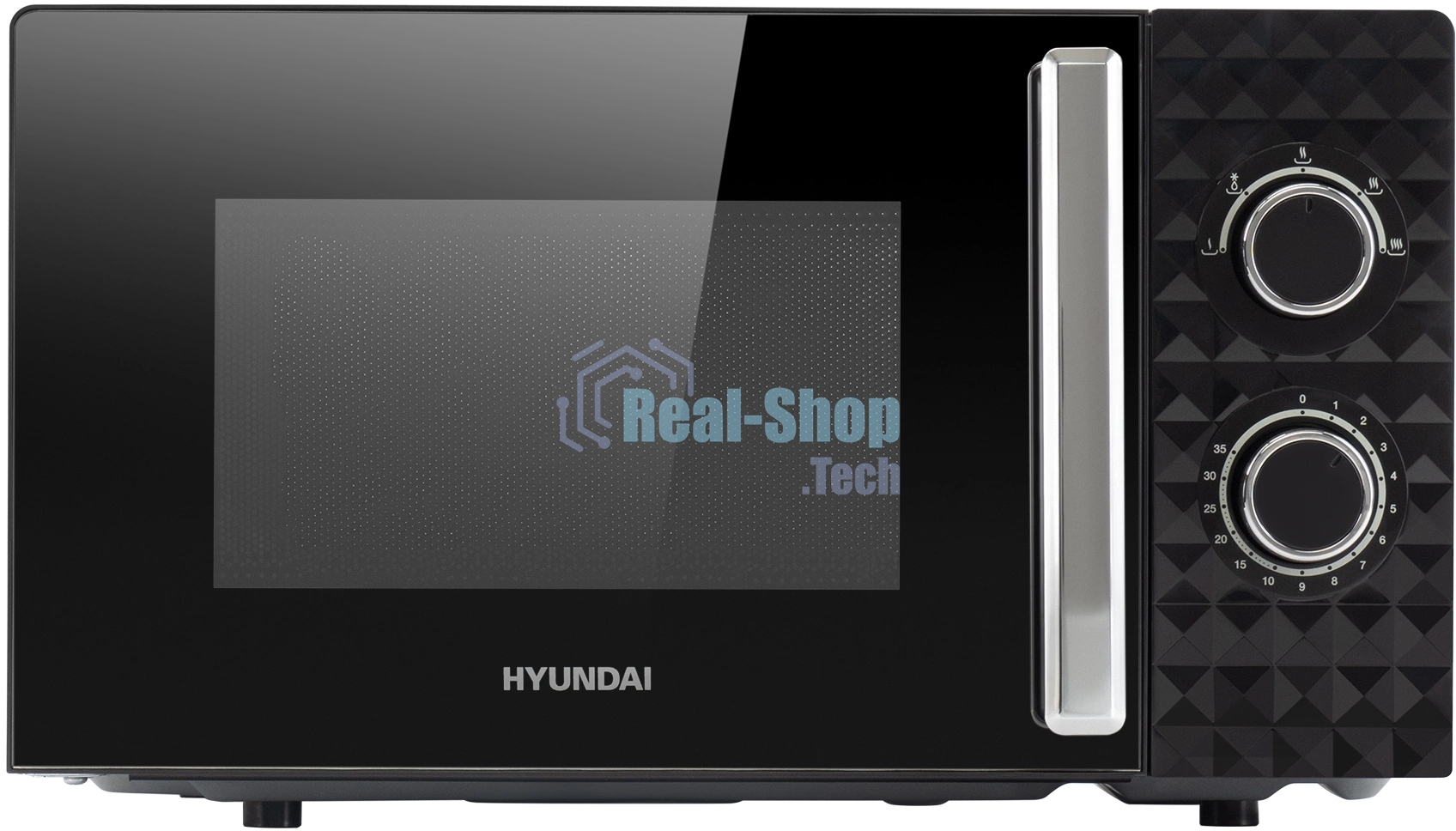 Микроволновая печь Hyundai HYM-M2095 черный, 20 л, 700 Вт, переключатели - поворотный механизм