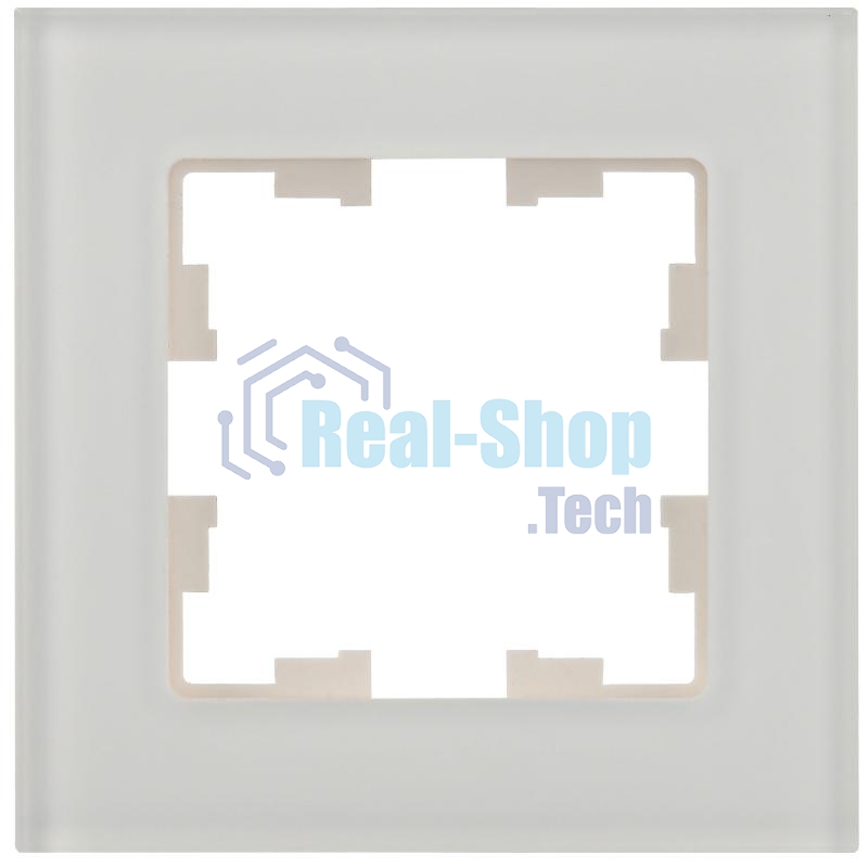 Рамка 1-м РУ-1-2-Бр IEK BRITE DECOR белый матовый, стекло