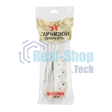 Удлинитель Гарнизон EL-NL3-W-3, 3 розетки допустимый ток 10А, длина 3 метра.