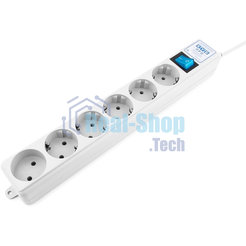 Фильтр-удлинитель Power Cube PRO, 1,9 м, LC контур, 16А/3,5кВт Surge protector Power Cube Pro 1,9 m, LC circuit, 6 outlets (белый) 16A/3,5kVt