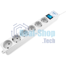 Фильтр-удлинитель Power Cube PRO, 1,9 м, LC контур, 16А/3,5кВт Surge protector Power Cube Pro 1,9 m, LC circuit, 6 outlets (белый) 16A/3,5kVt