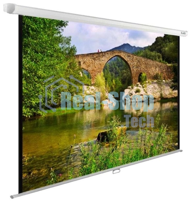 Экран Cactus 220x165 см WallExpert CS-PSWE-220x165-WT 1:1 настенно-потолочный рулонный белый