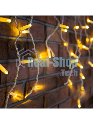 Гирлянда Neon-night Айсикл (бахрома) светодиодный, 1,8 х 0,5 м, белый провод, 230 В, диоды теплый белый, 48 LED