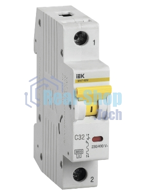 Выключатель автоматический однополюсный ВА47-60M 1Р 32А 6кА С MVA31-1-032-C IEK