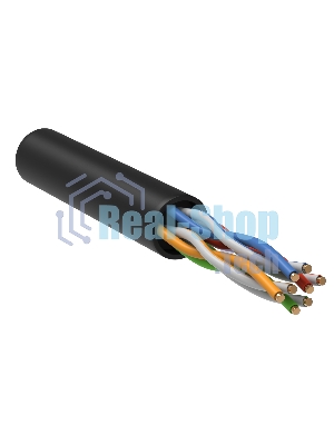 Витая пара U/UTP кат.5E 4x2x24AWG LSZH черный (305м) ITK LC3-C5E04-129