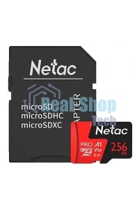 Флеш Карта MicroSD card Netac P500 Extreme Pro 256Gb, retail version w/SD adapter